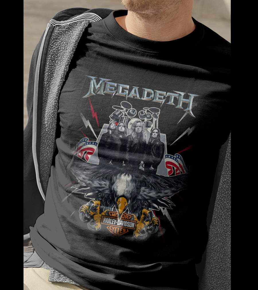 Megadeth Harley Davidson Cycles Band T-Shirt