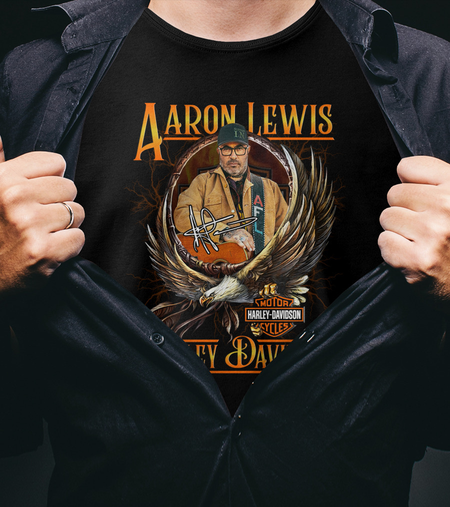 Aaron Lewis Harley Davidson Motor Cycles Hd198 T-Shirt