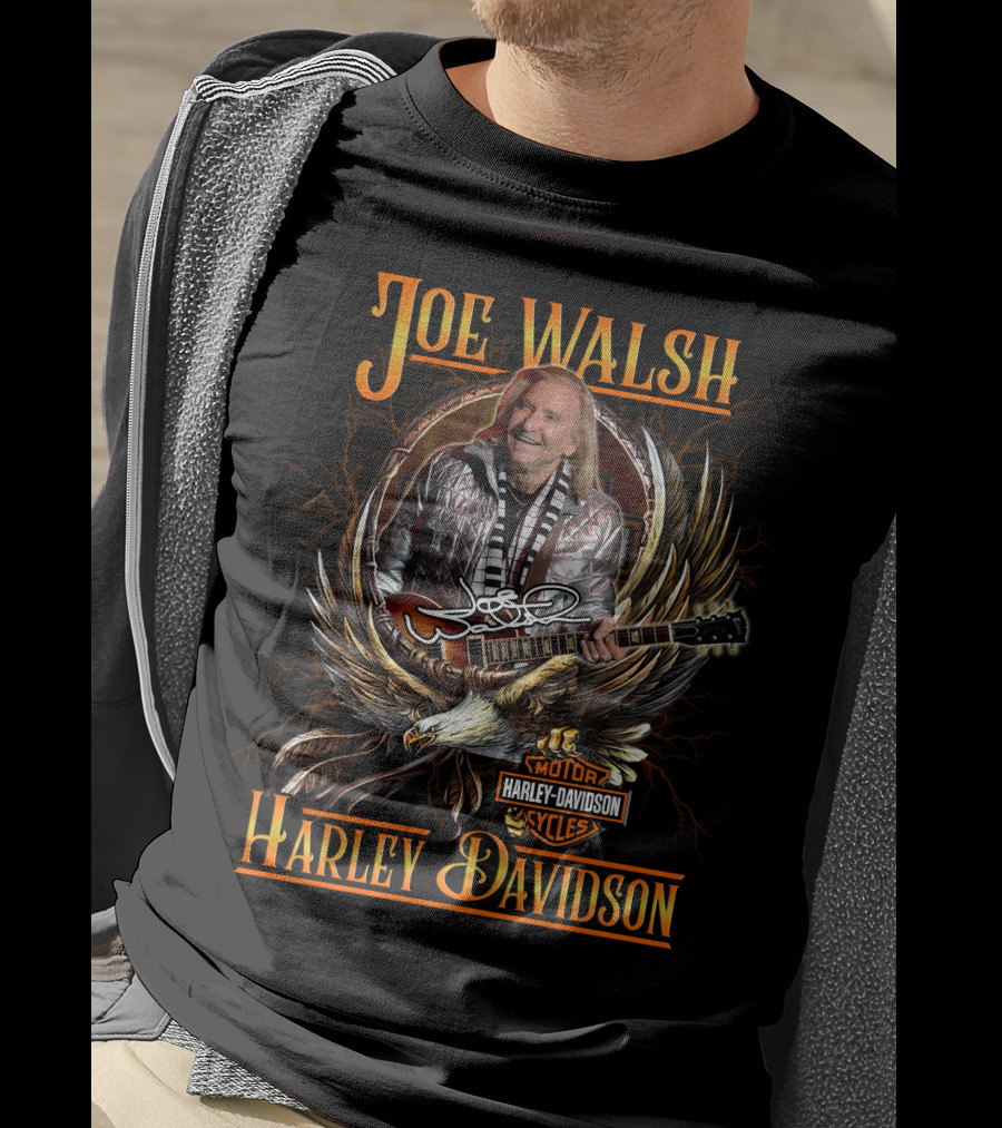 Joe Walsh Harley Davidson Motor Cycles Eagle T-Shirt