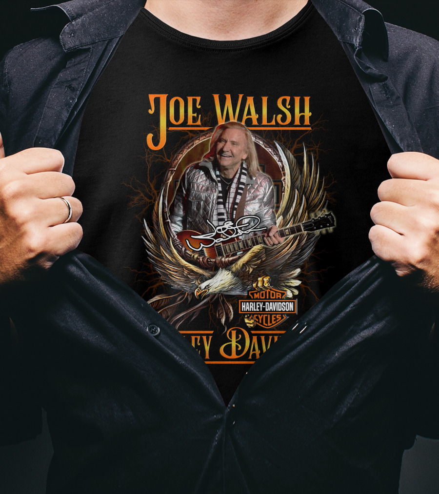 Joe Walsh Harley Davidson Motor Cycles Eagle T-Shirt
