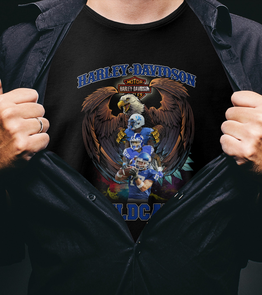 Harley Davidson Motor Eagle Kentucky Wildcats Football T-Shirt