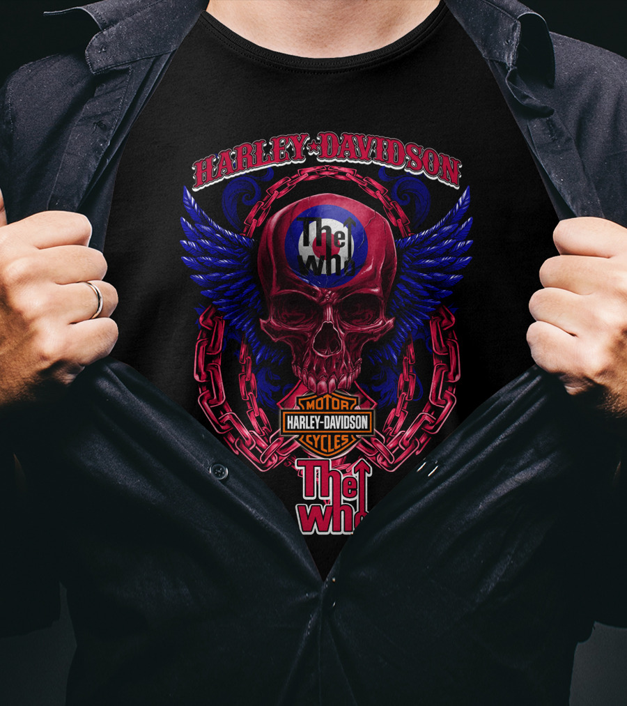 Harley Davidson The Who Skull Wings Chains T-Shirt