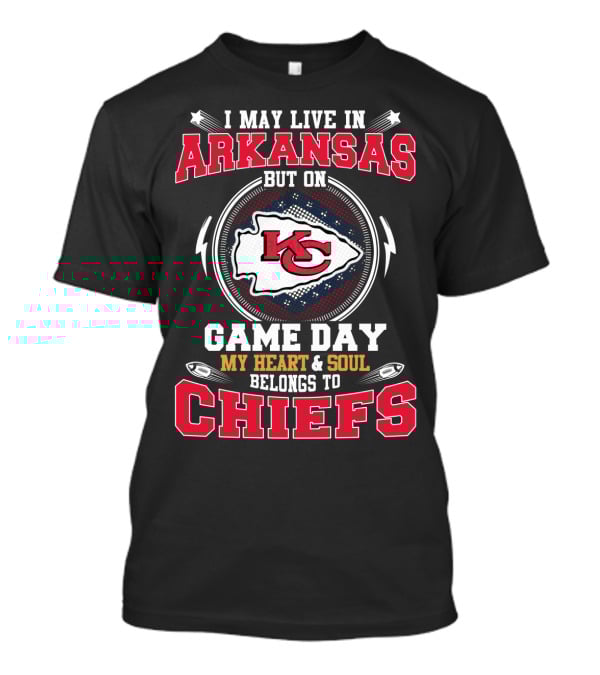 Arkansas Game Day My Heart And Soul Belongs To Chiefs Kc Chiefs T-Shirt