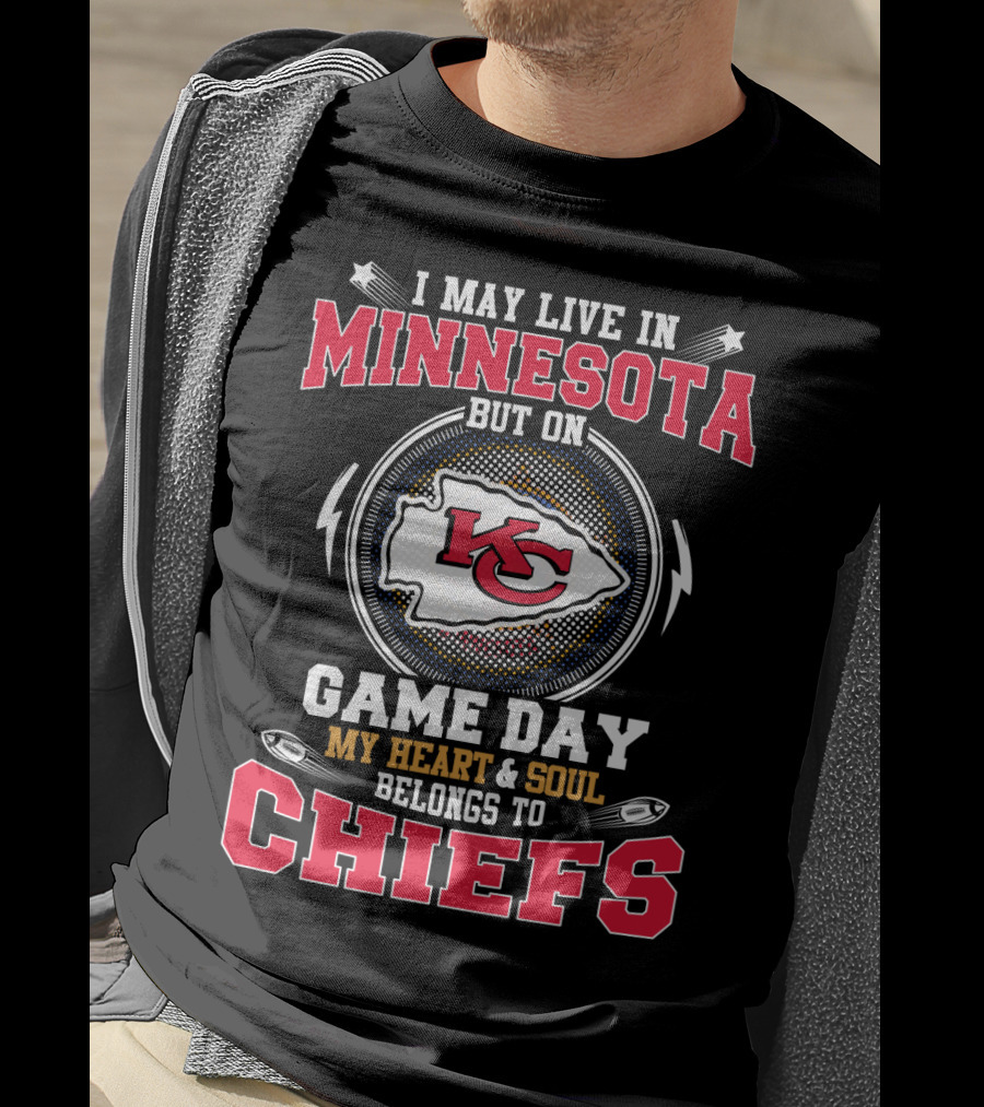 Minnesota Chiefs Fan Game Day Heart & Soul Passionate Supporter T-Shirt