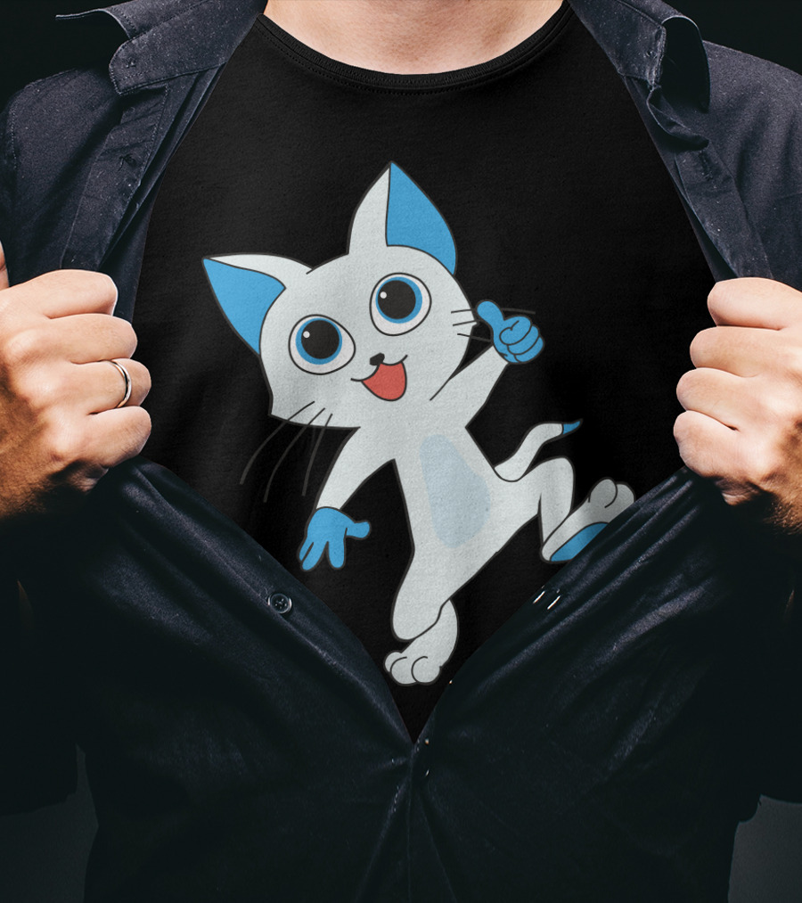 Fairy Tail Happy Cat Playful Dance T-Shirt