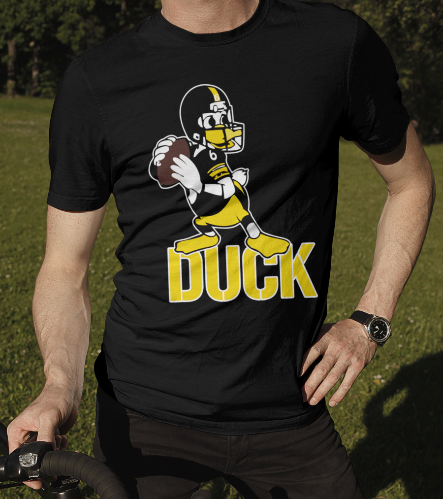 Pittsburgh Football Duck Hodges Quarterback Cartoon T-Shirt