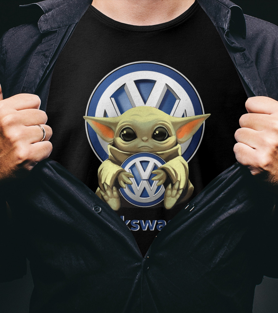 Volkswagen Baby Yoda Logo Embrace T-Shirt