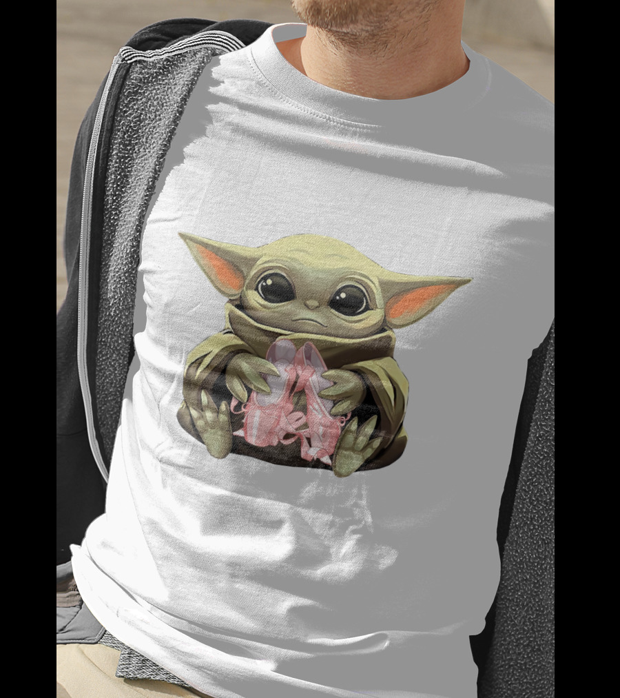 Baby Yoda Holding Ballet Shoes T-Shirt