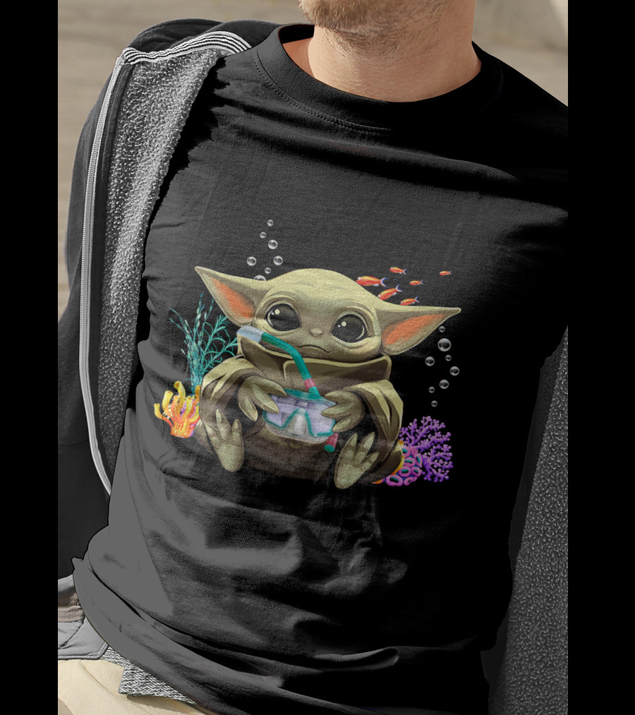 Yoda Scuba Diving Cute Underwater Adventure T-Shirt
