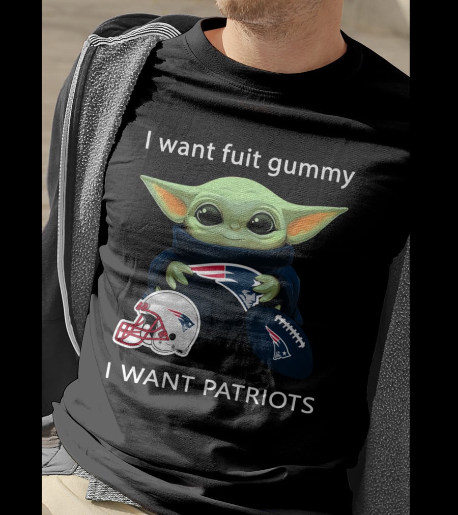 Fuit Gummy Baby Yoda Nfl New England Patriots T-Shirt