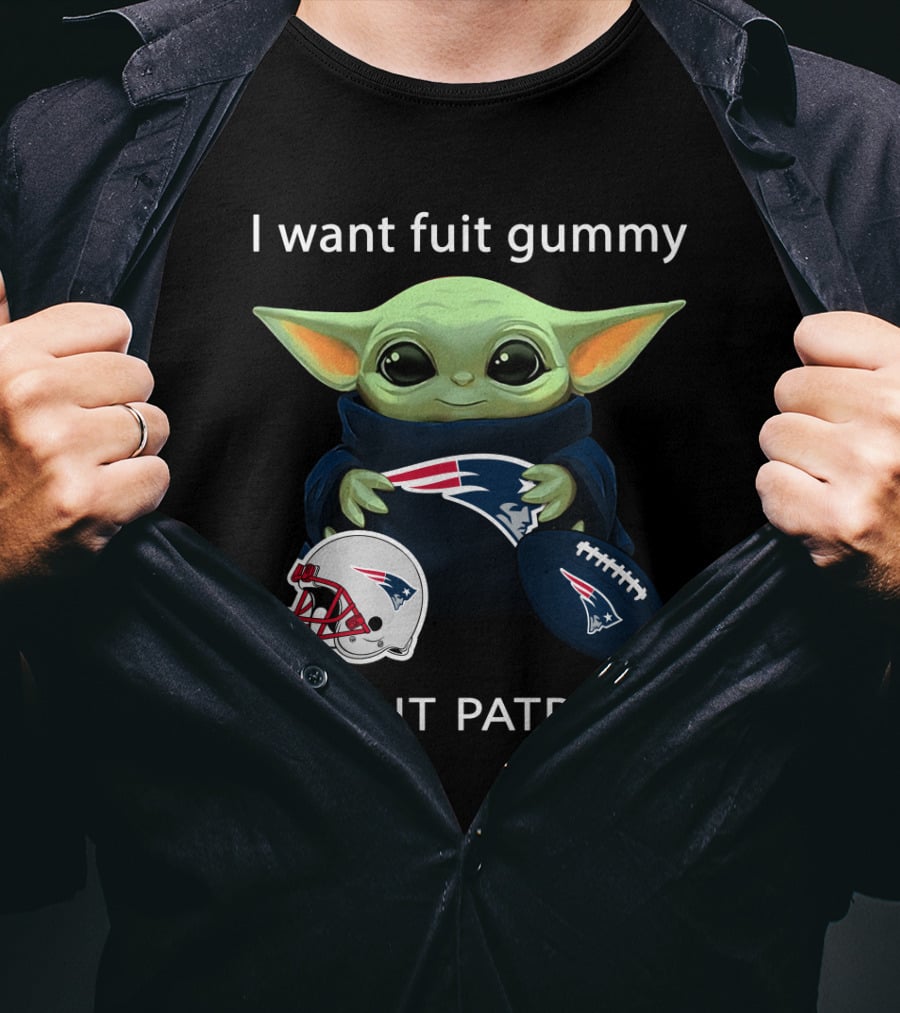 Fuit Gummy Baby Yoda Nfl New England Patriots T-Shirt