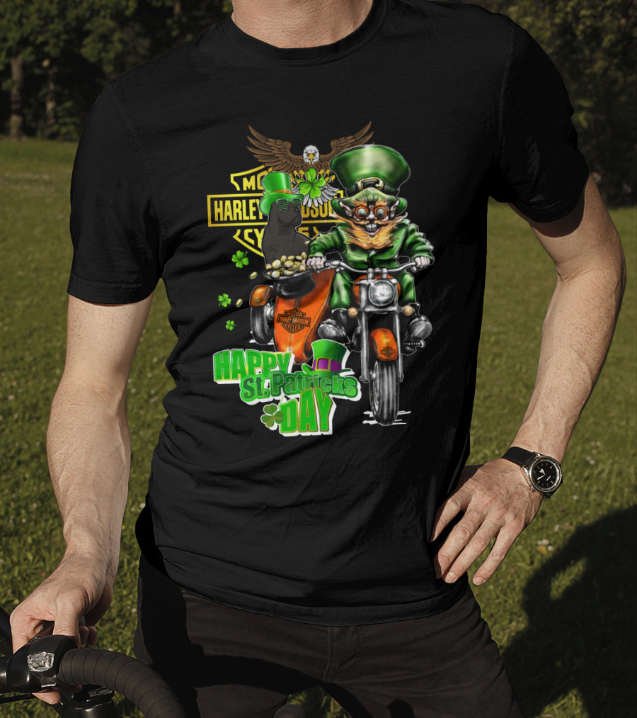 Harley Davidson Motorcycles Happy St. Patricks Day Cane Corso T-Shirt