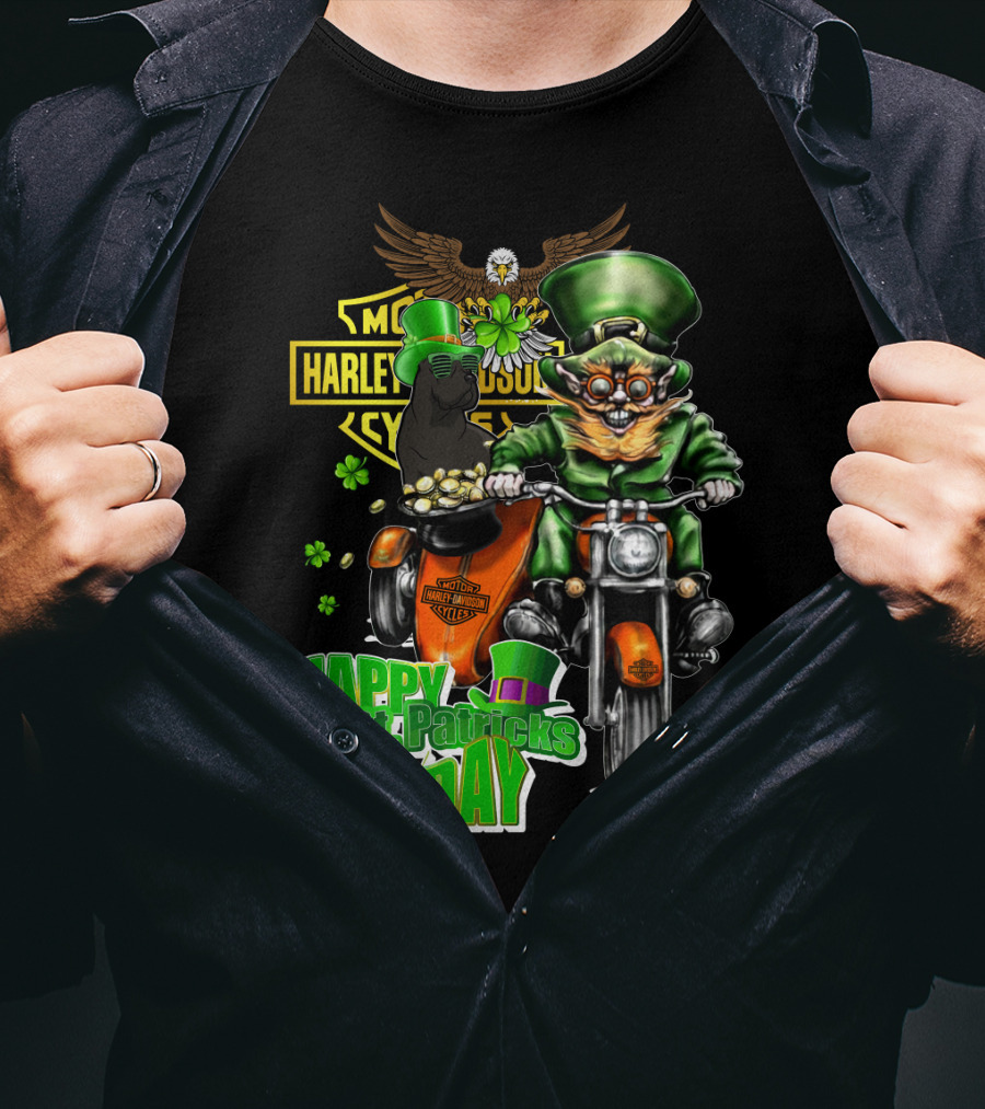 Harley Davidson Motorcycles Happy St. Patricks Day Cane Corso T-Shirt