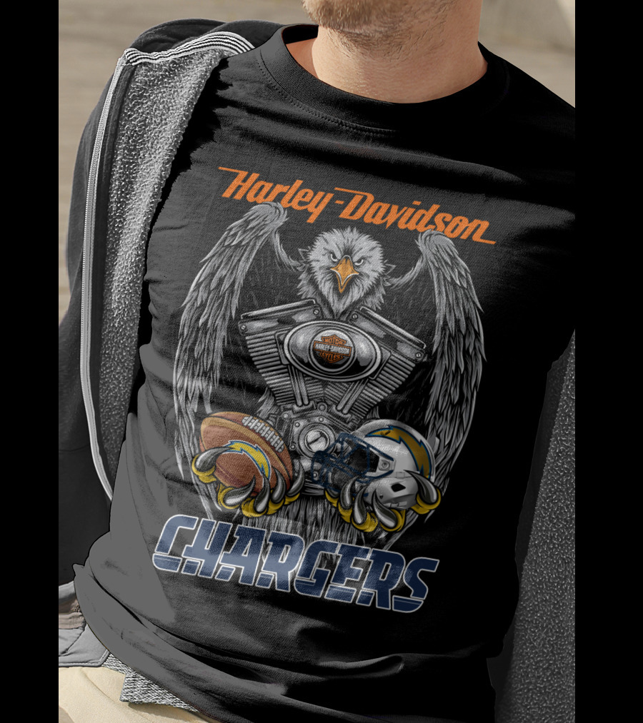 Harley Davidson Chargers Nfl Lac Football T-Shirt