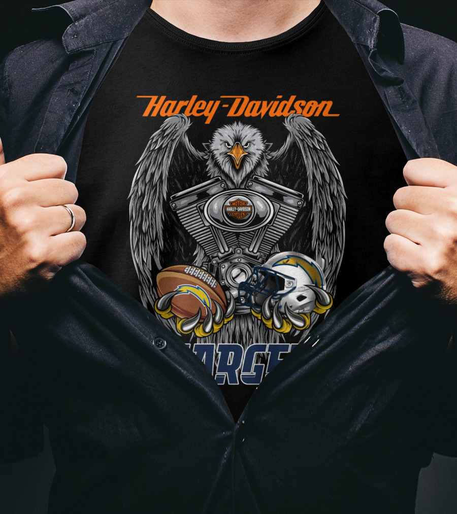 Harley Davidson Chargers Nfl Lac Football T-Shirt