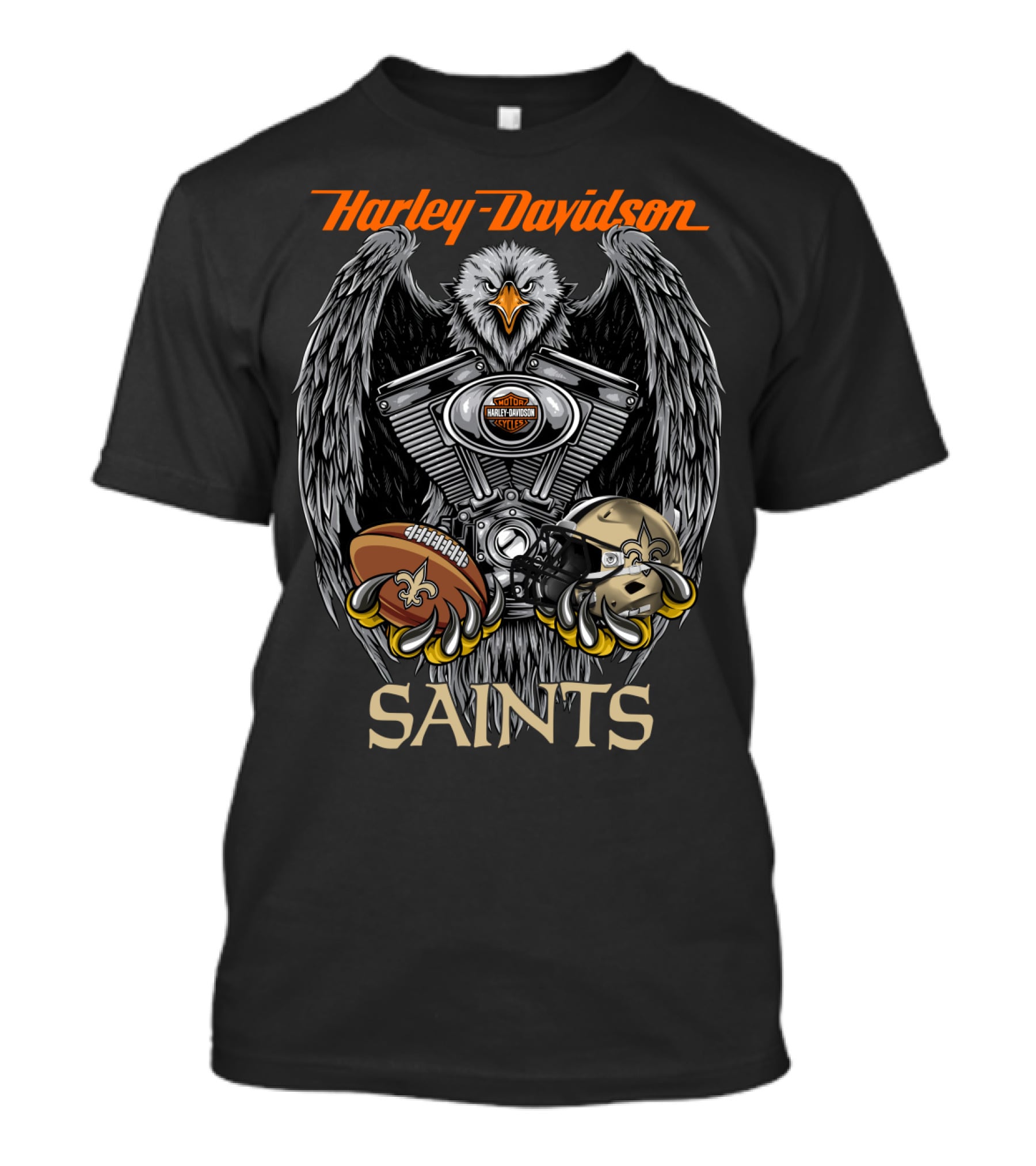 Harley Davidson Saints Nfl New Orleans Symbolic T-Shirt