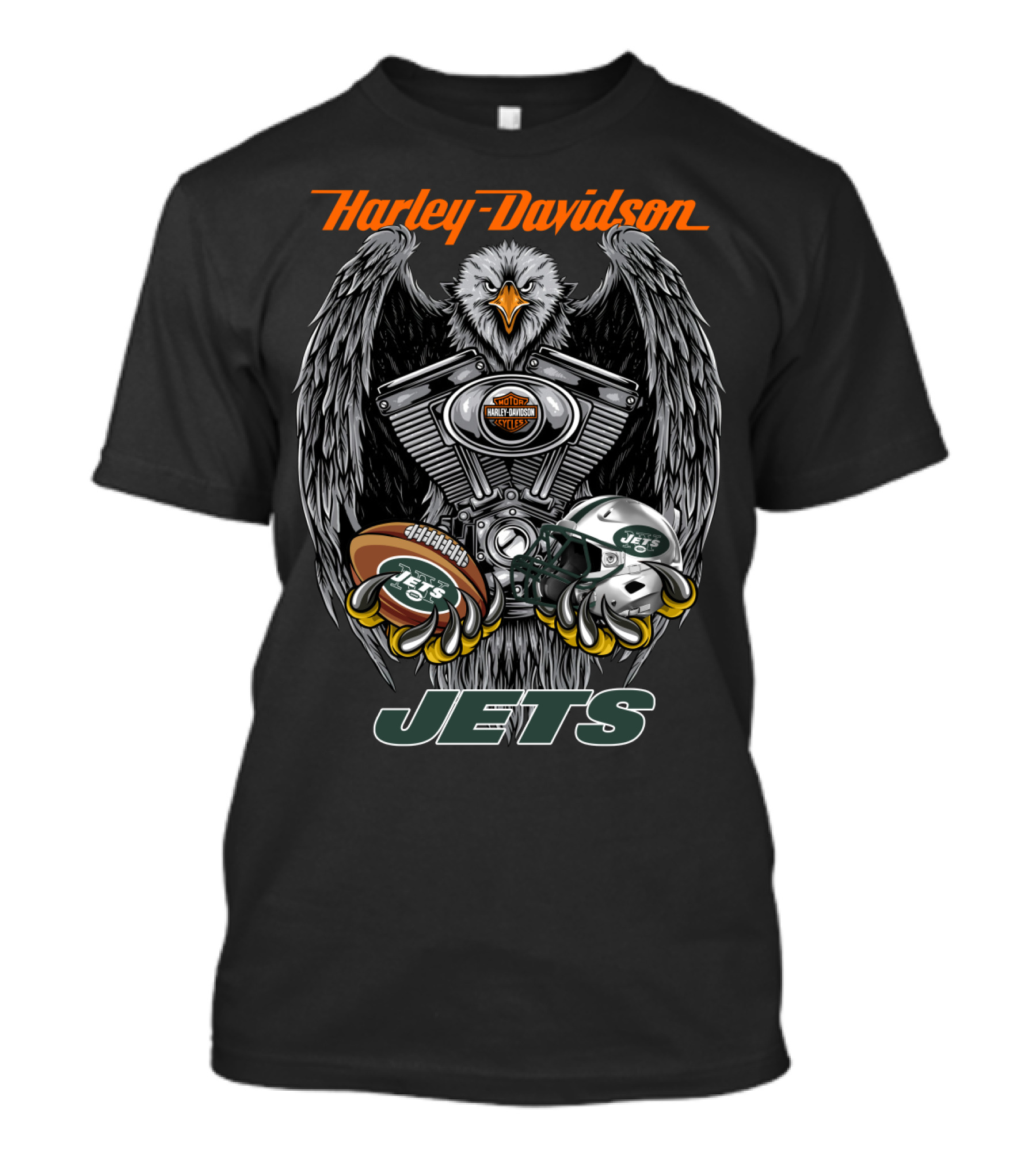 Harley Davidson New York Jets Eagles Nfl Football T-Shirt