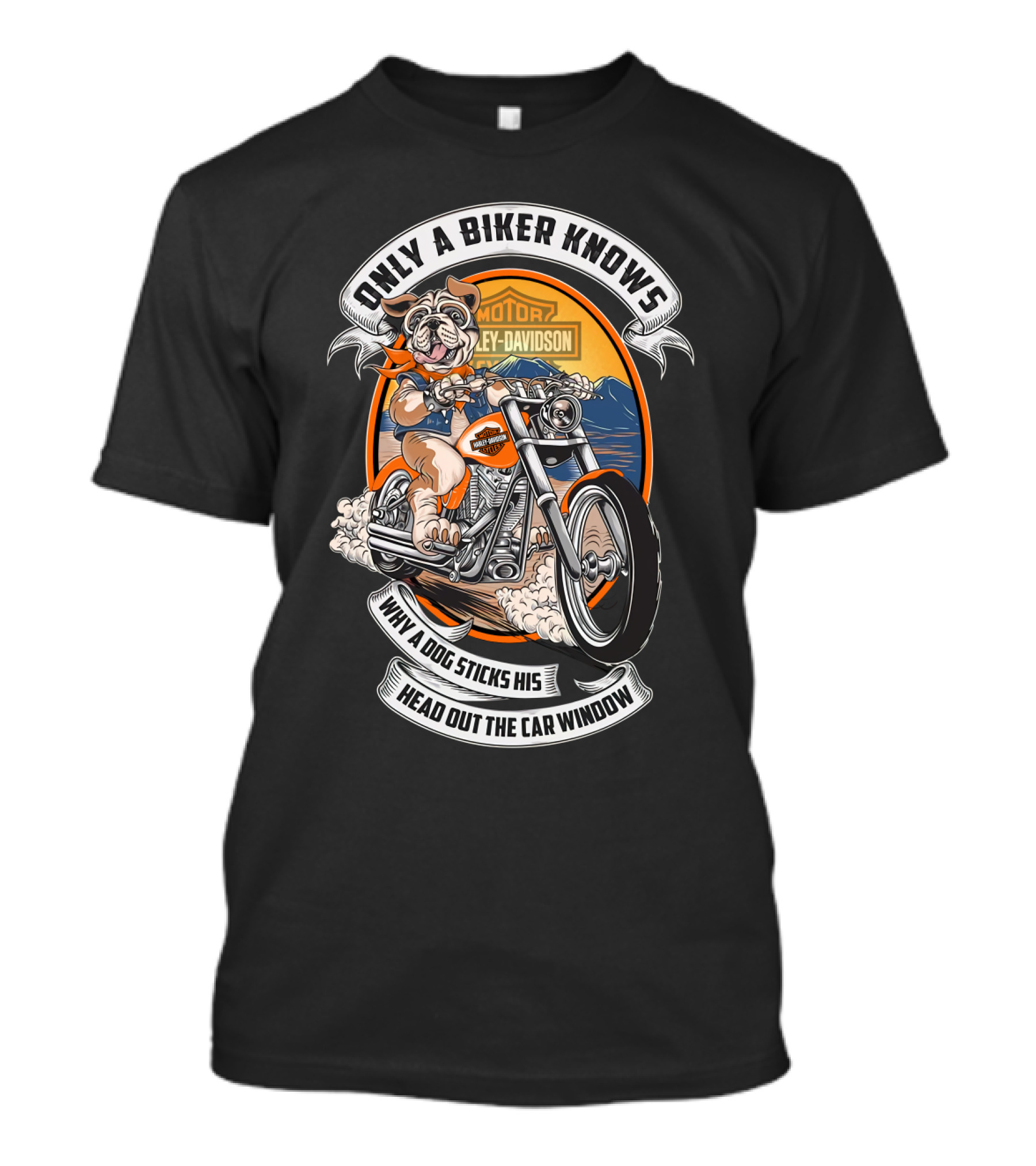 Hta 17 10 Bull Dog Only A Biker Knows Harley Davidson T-Shirt