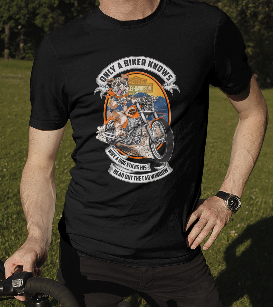 Hta 17 10 Bull Dog Only A Biker Knows Harley Davidson T-Shirt
