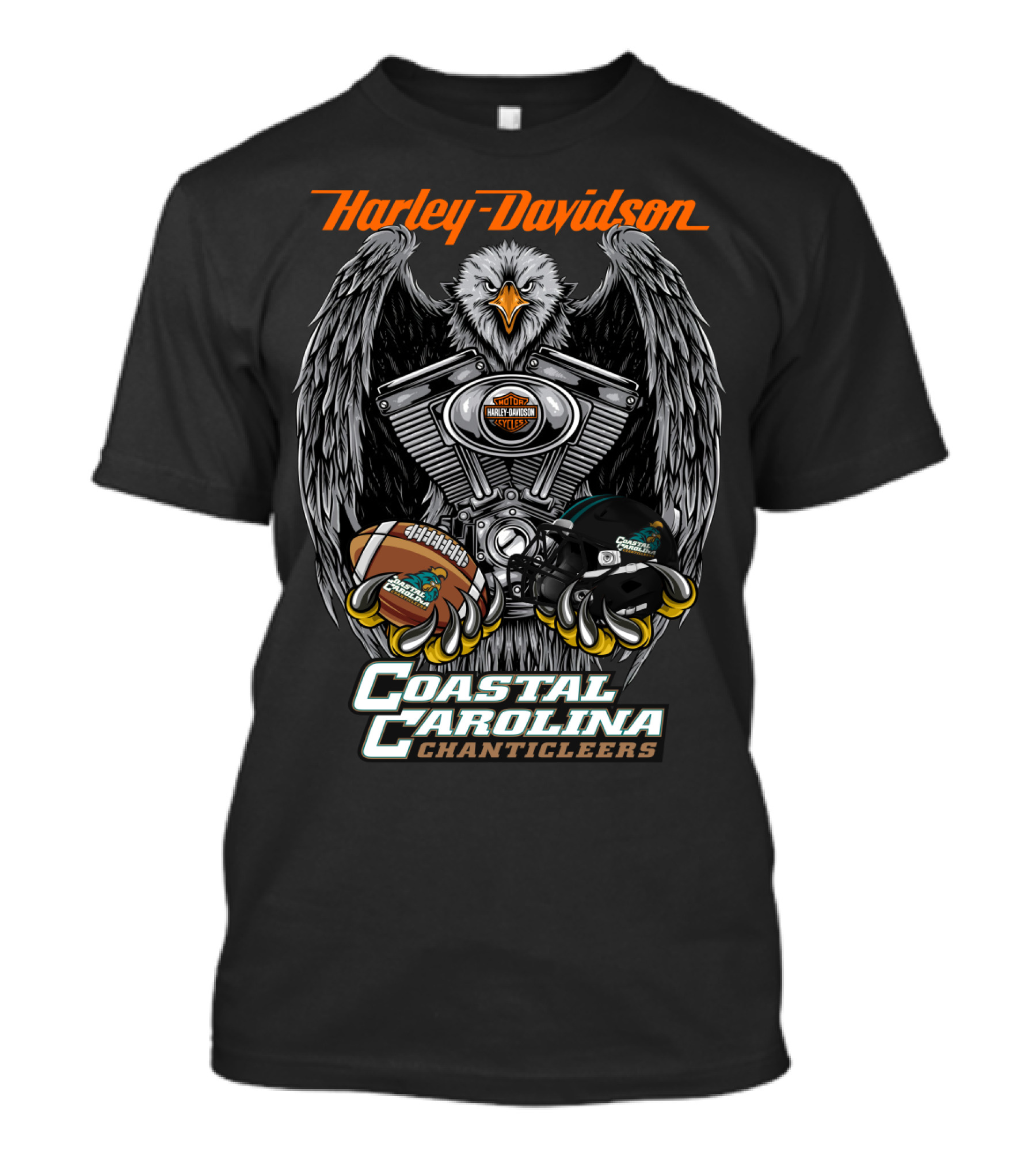 Harley Davidson Coastal Carolina Chanticleers Eagle Football Ncaa3 Ccc T-Shirt