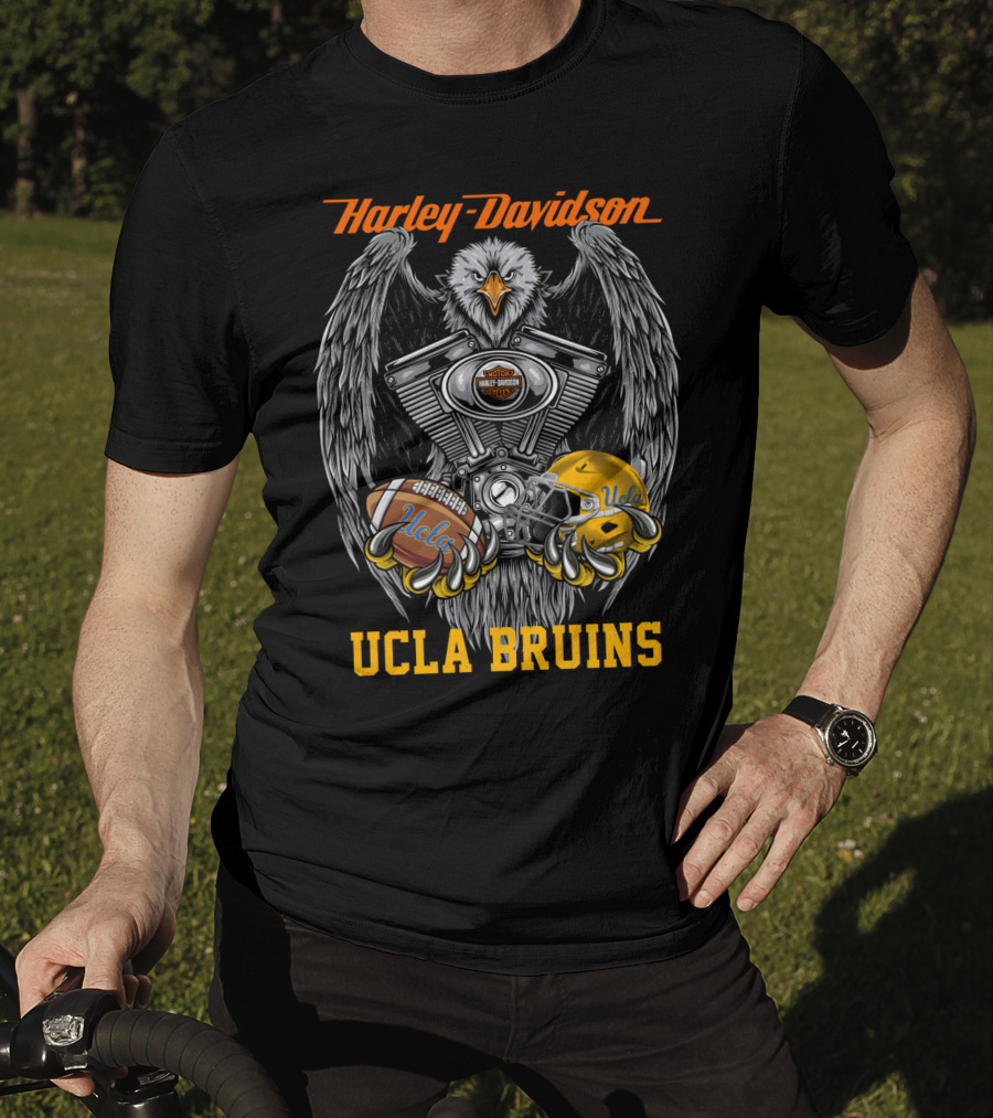 Harley Davidson Ucla Bruins Football Eagle Engine T-Shirt
