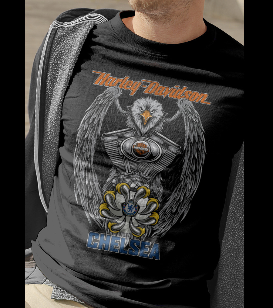 Harley Davidson Chelsea Eagle Engine T-Shirt