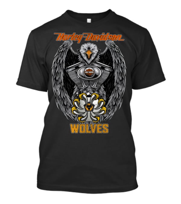 Harley Davidson Eagles Wolves 46 Nha Tvl T-Shirt