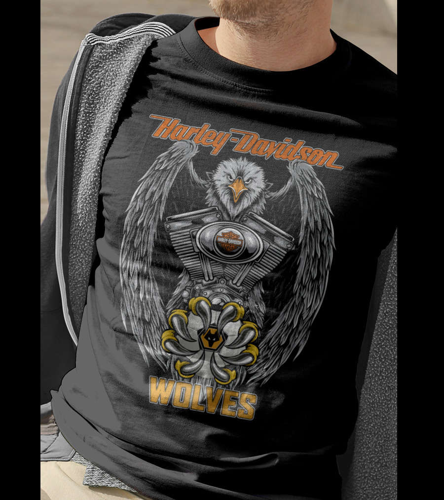 Harley Davidson Eagles Wolves 46 Nha Tvl T-Shirt