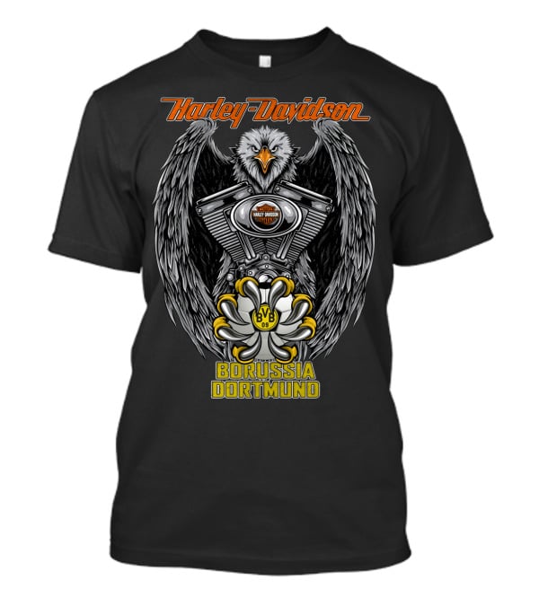 Harley Davidson Eagle Borussia Dortmund Bvb T-Shirt