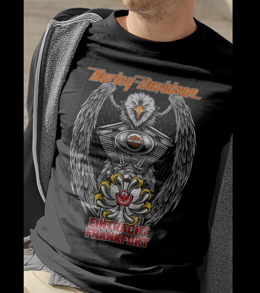 Harley Davidson Eintracht Frankfurt Eagle Engine T-Shirt