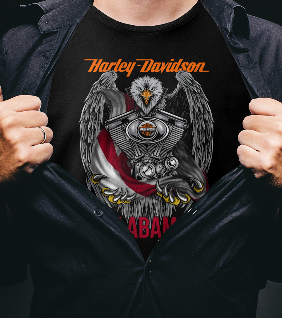Harley Davidson Eagle Engine Alabama T-Shirt
