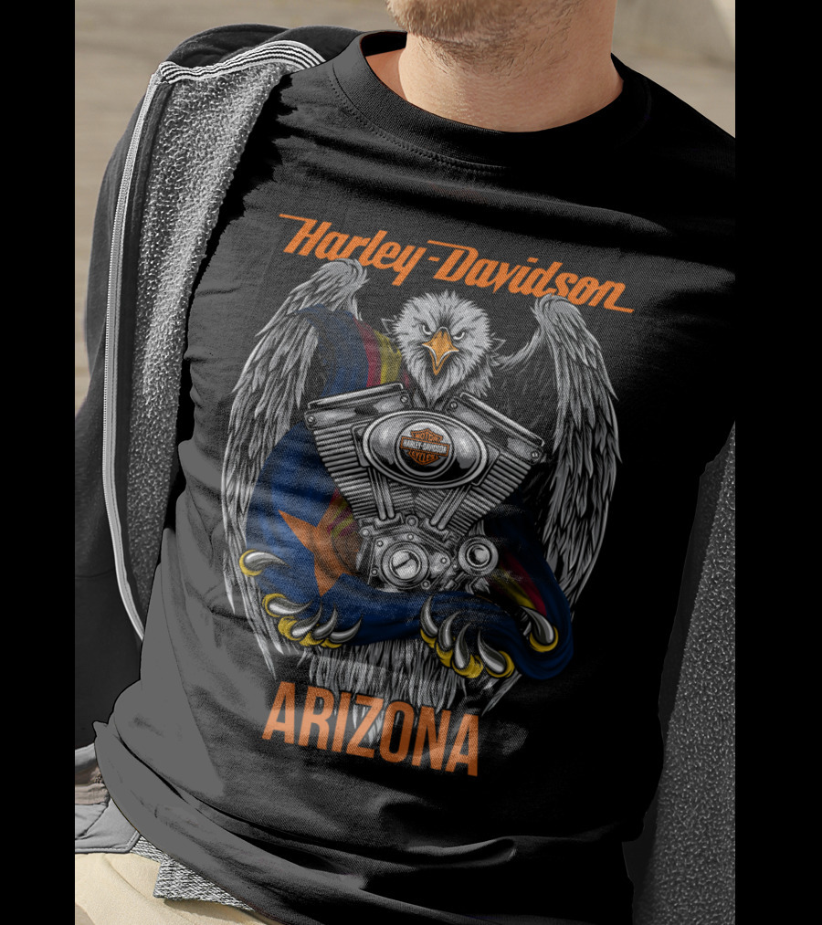 Harley Davidson Eagle Engine Arizona T-Shirt