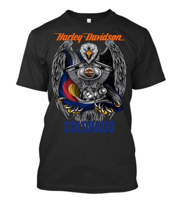 Harley Davidson Colorado Eagle Engine T-Shirt