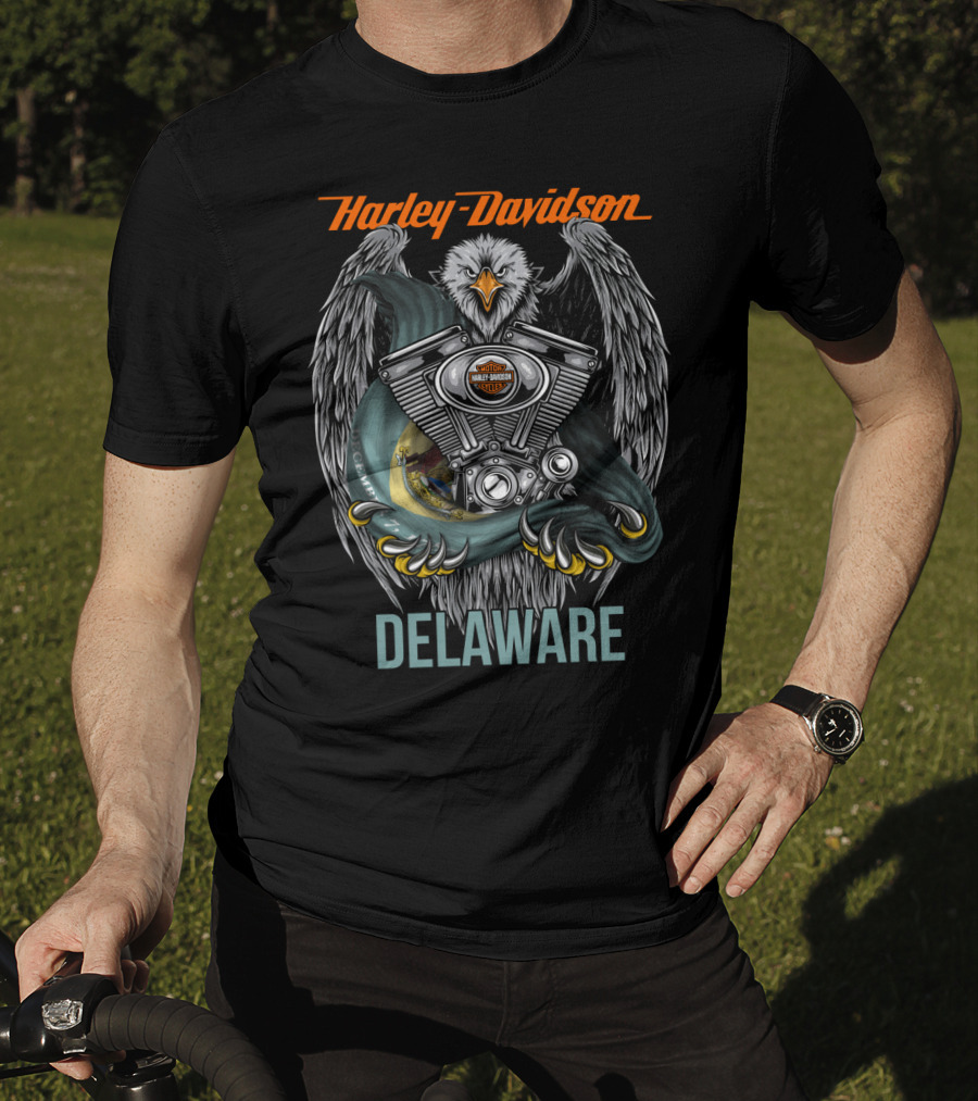 Harley Davidson Delaware Eagle Engine T-Shirt