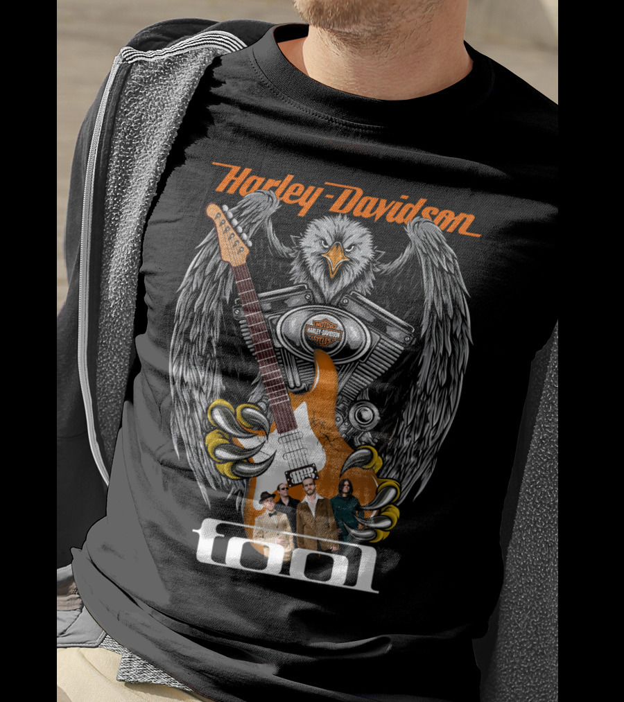 Harley Davidson Eagle Guitar Tool Band 53 T-Shirt