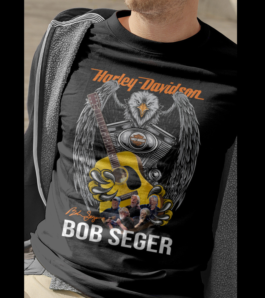 Harley Davidson Eagle Guitar Bob Seger Signature T-Shirt
