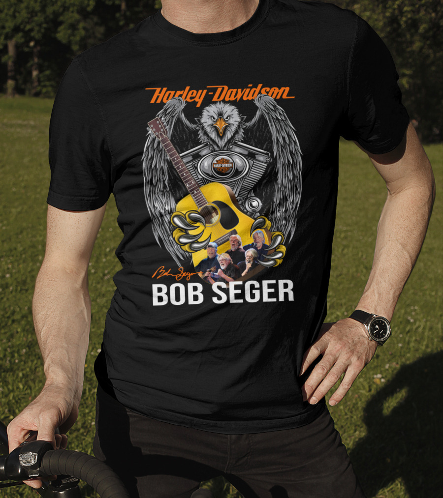 Harley Davidson Eagle Guitar Bob Seger Signature T-Shirt