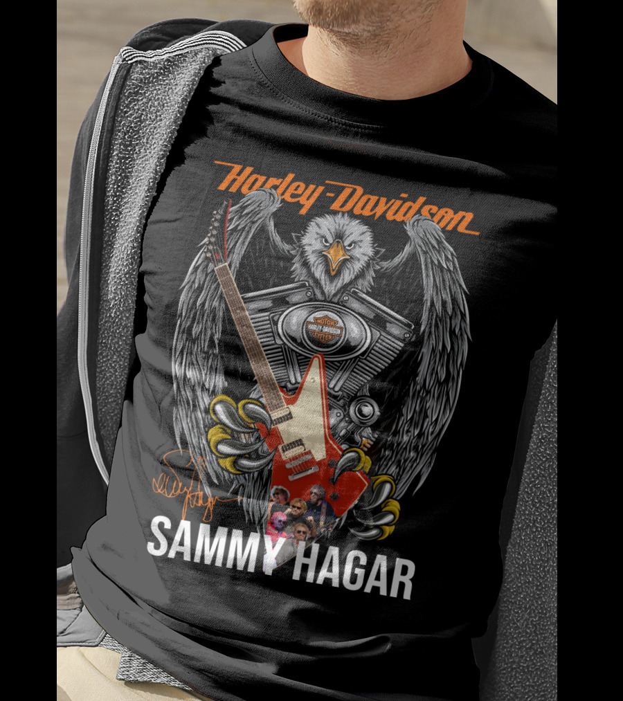 Harley Davidson Sammy Hagar 46 Eagle Guitar T-Shirt