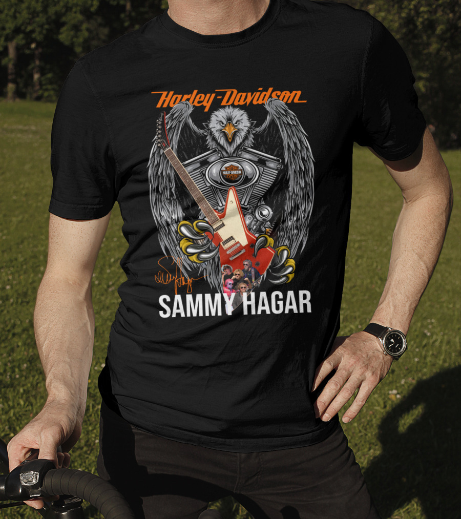 Harley Davidson Sammy Hagar 46 Eagle Guitar T-Shirt