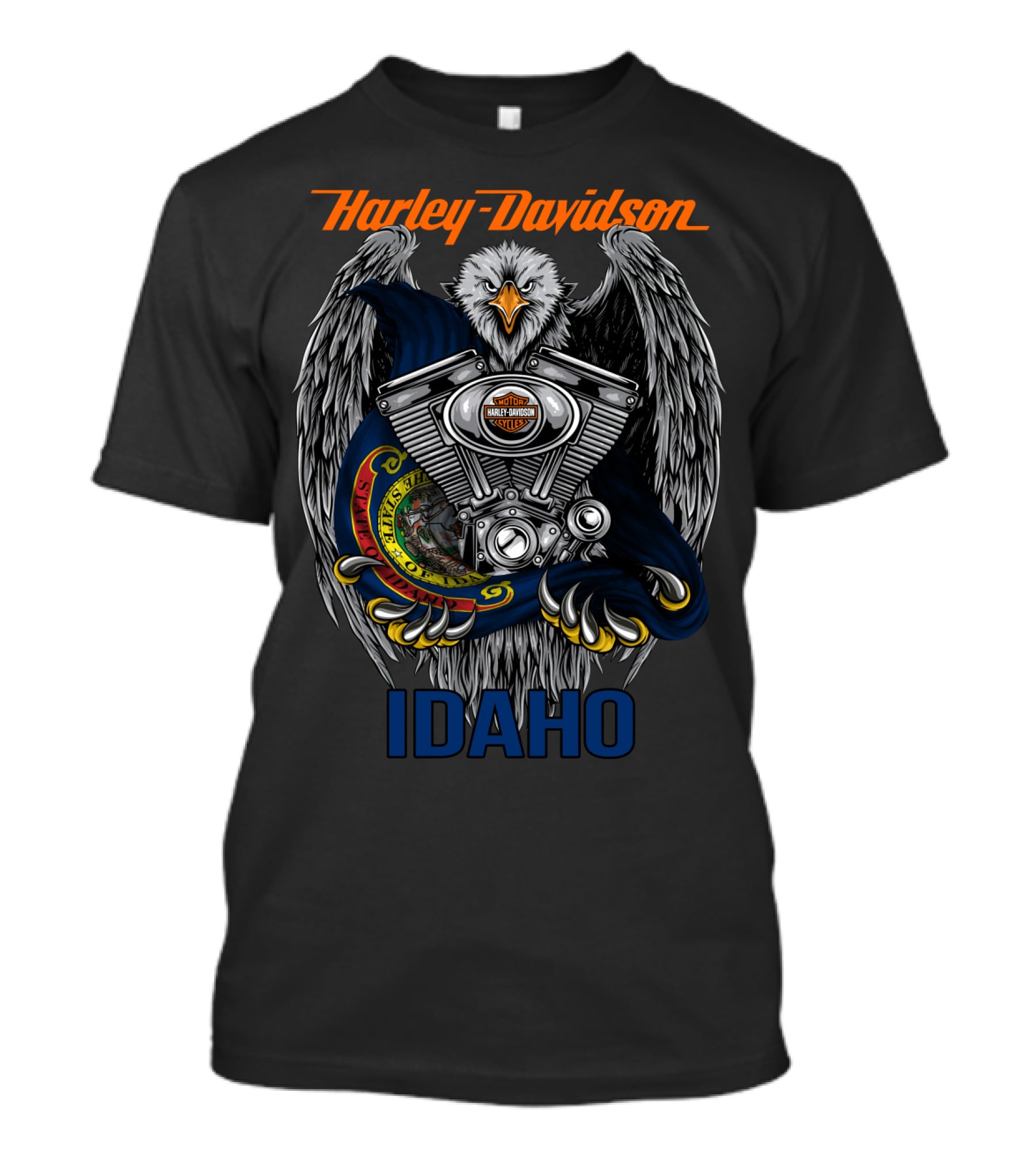 Harley Davidson Idaho Eagle Engine T-Shirt