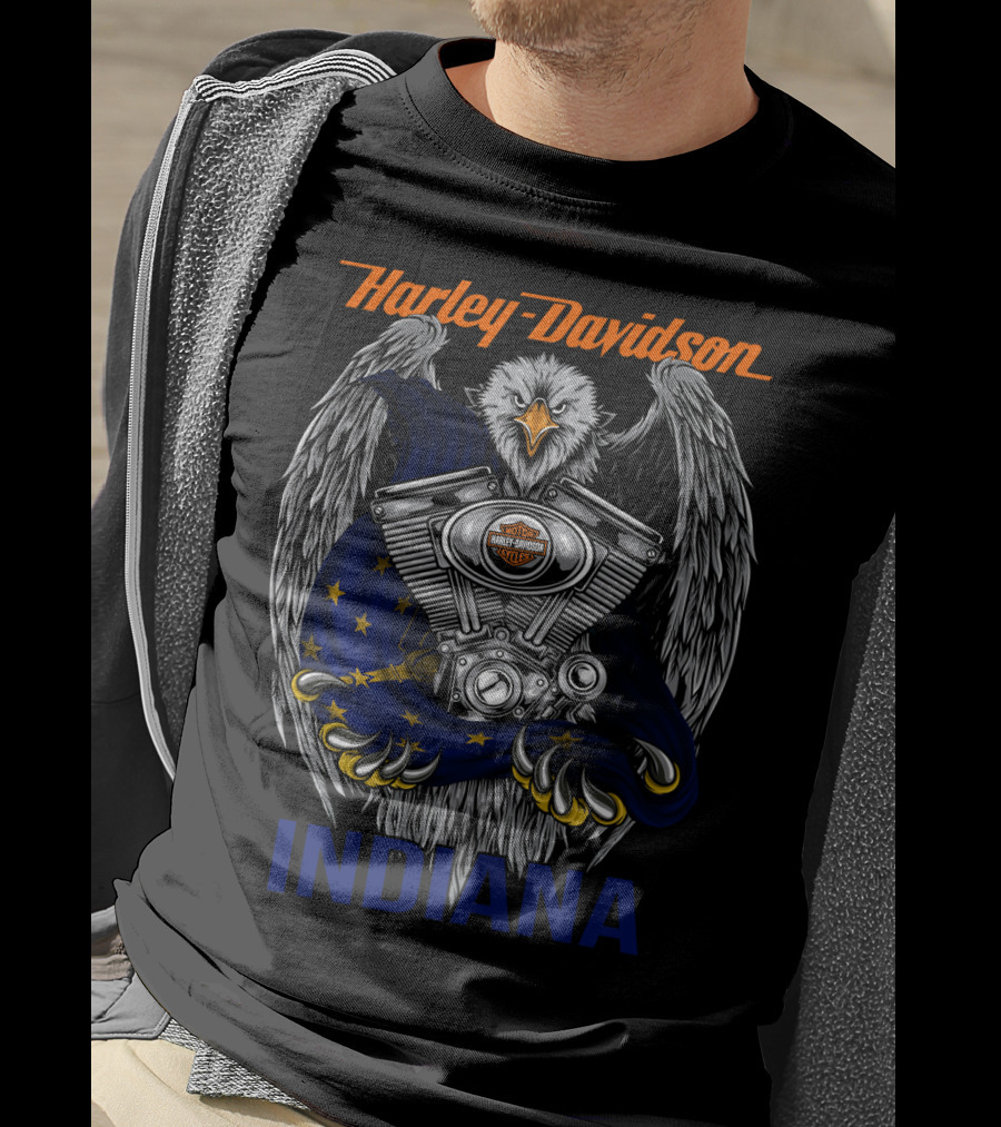 Harley Davidson Eagle Indiana Motorcycles T-Shirt
