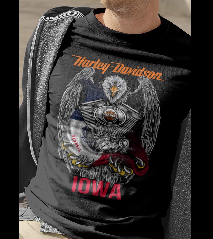 Harley Davidson Iowa Eagle Engine T-Shirt