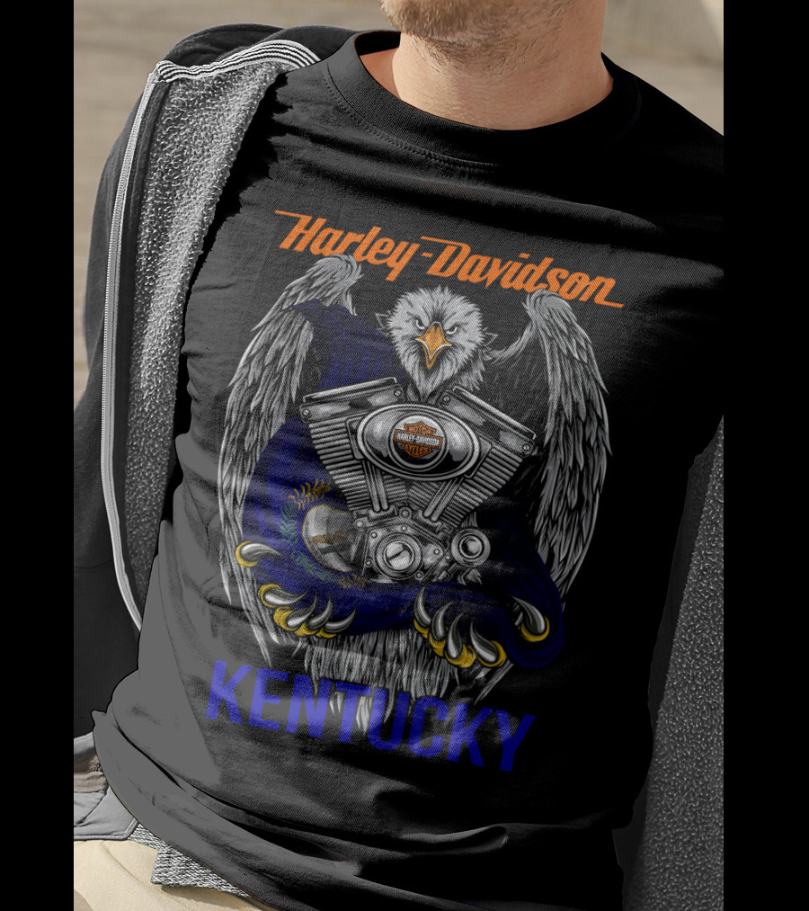 Harley Davidson Eagle Engine Kentucky T-Shirt