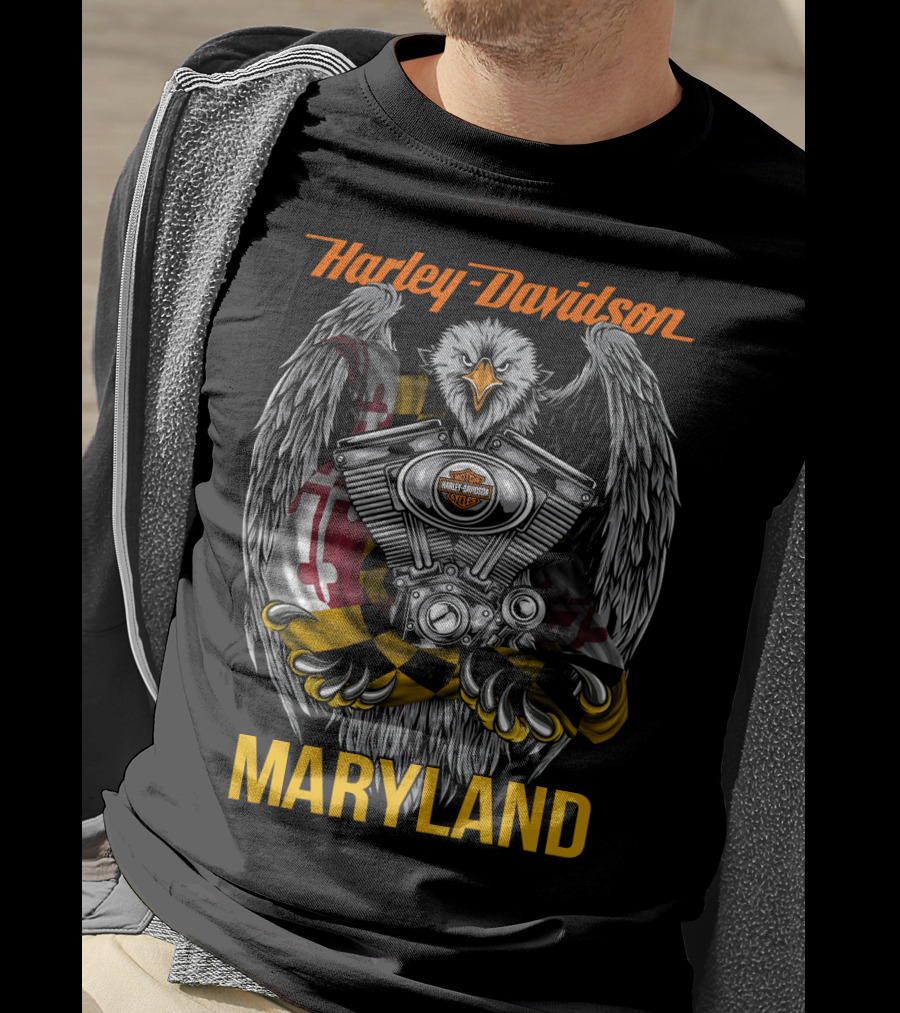 Harley Davidson Maryland Eagle Engine T-Shirt