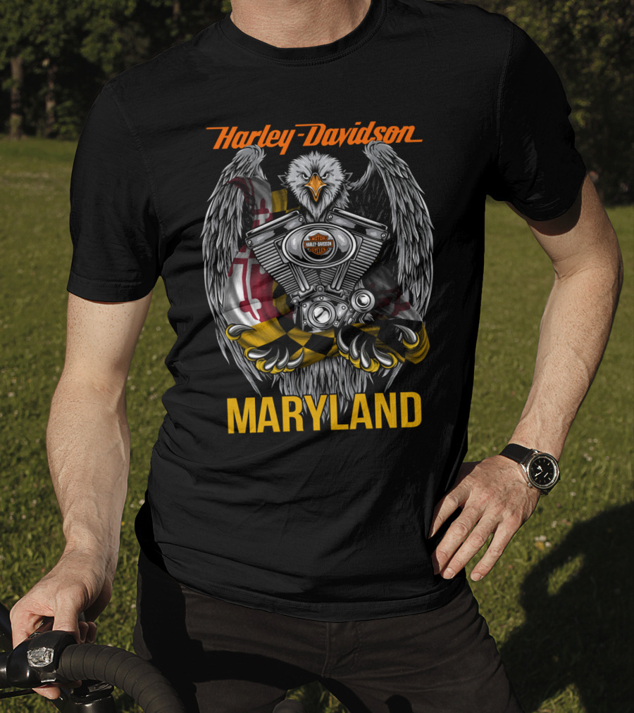 Harley Davidson Maryland Eagle Engine T-Shirt