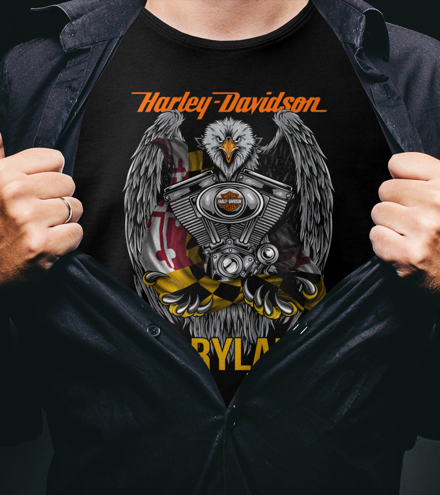 Harley Davidson Maryland Eagle Engine T-Shirt
