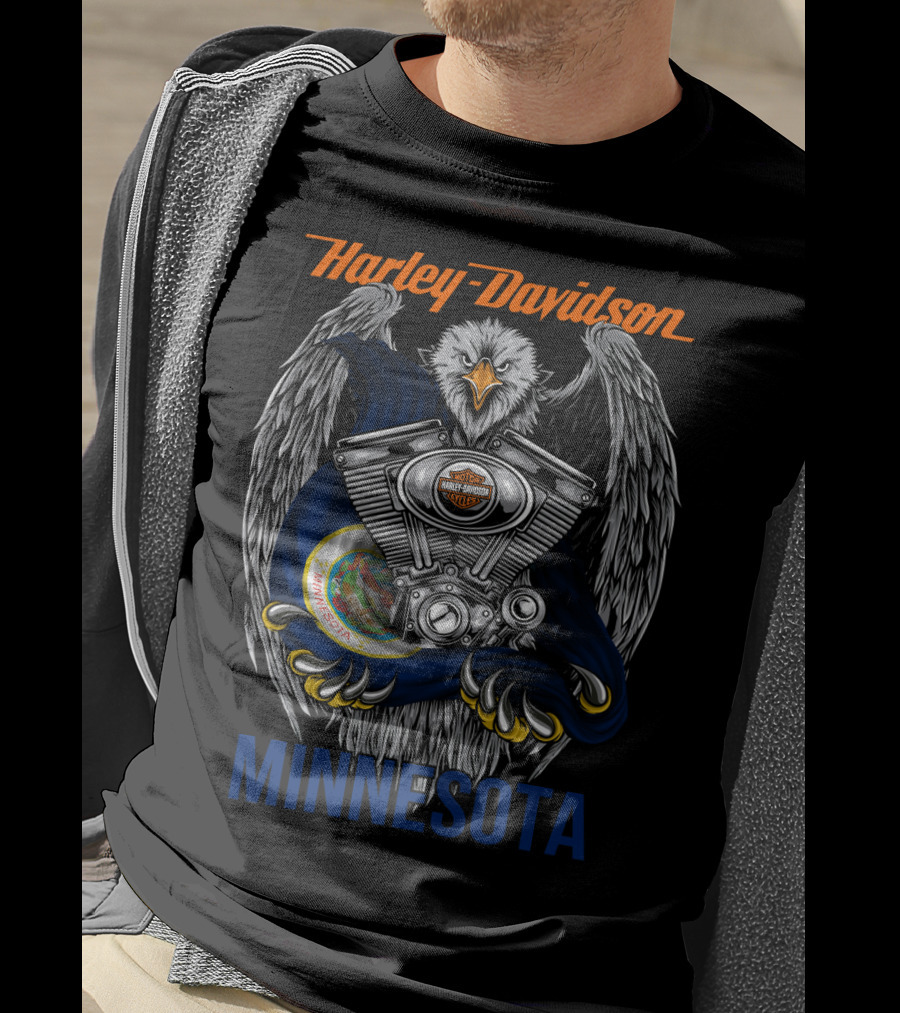 Harley Davidson Eagle Engine Minnesota T-Shirt
