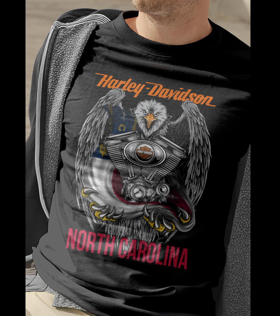 Harley Davidson Eagle Engine North Carolina T-Shirt