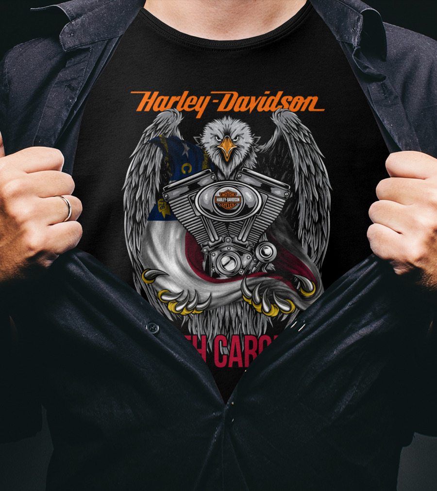 Harley Davidson Eagle Engine North Carolina T-Shirt