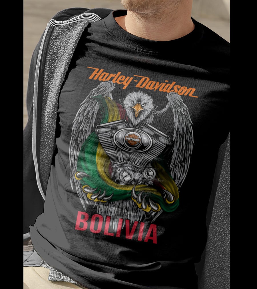 Harley Davidson Eagle Engine Bolivia T-Shirt